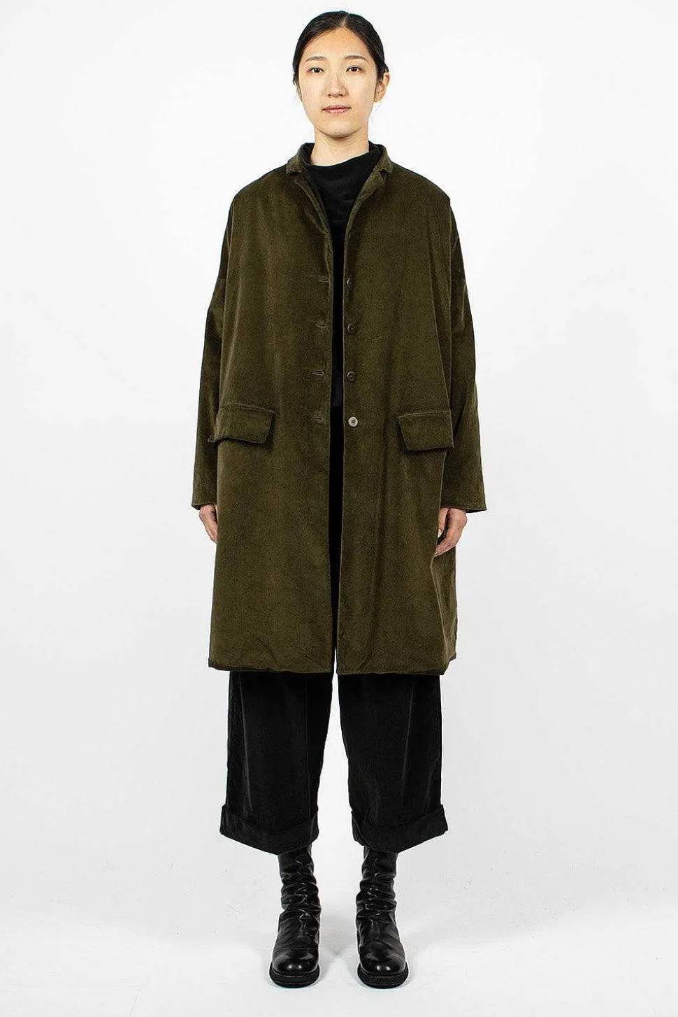 45_29 Velvet Coat Olive