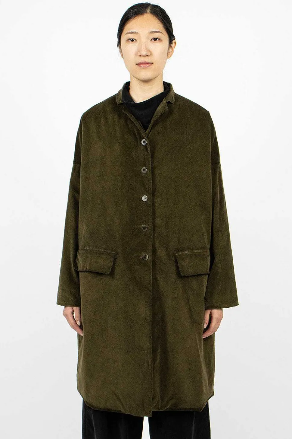 45_29 Velvet Coat Olive