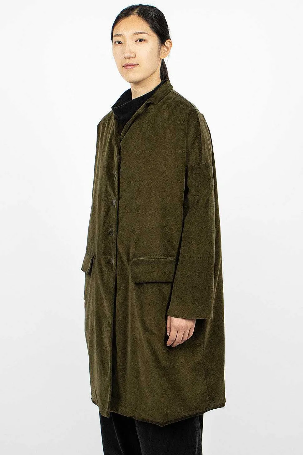 45_29 Velvet Coat Olive