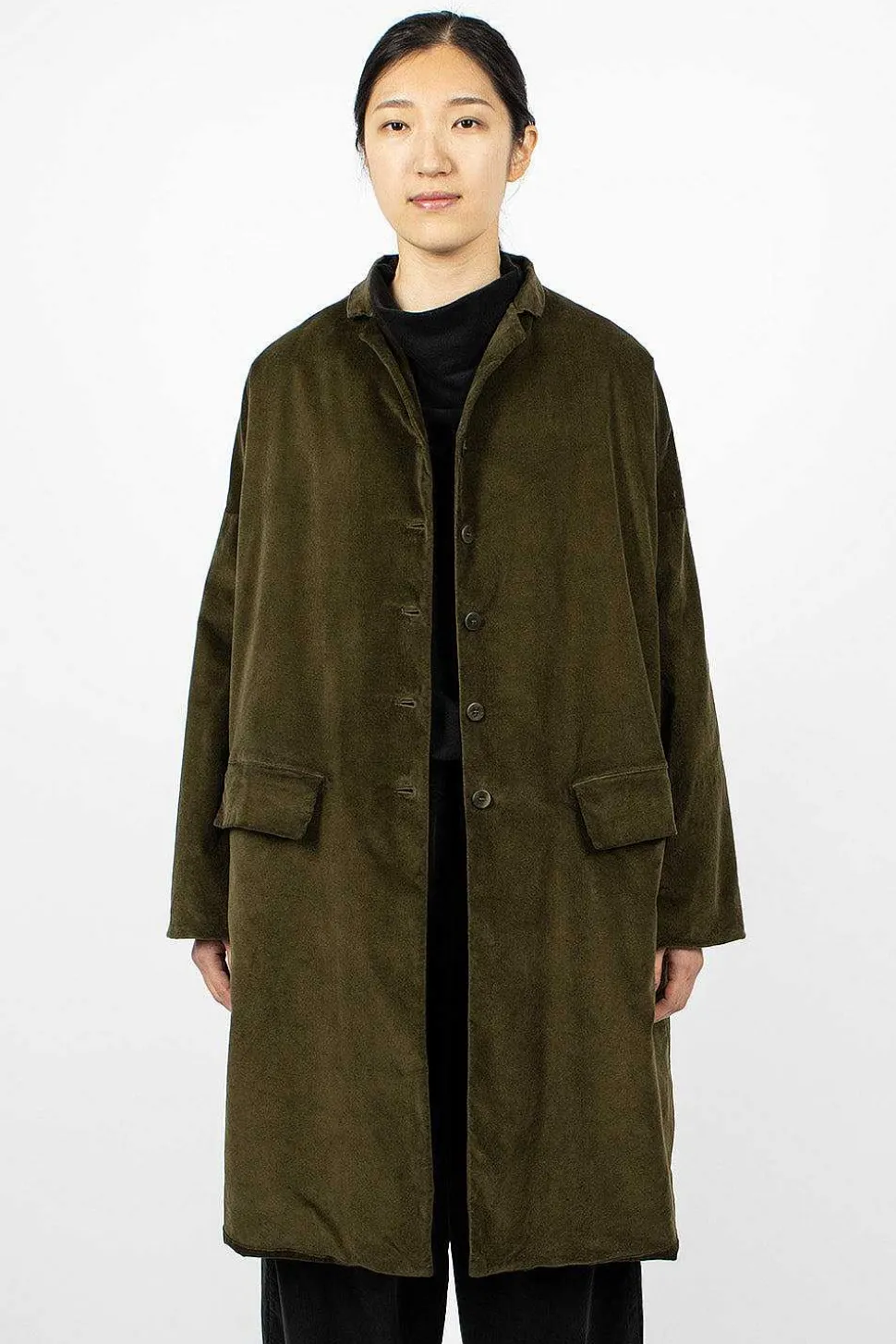45_29 Velvet Coat Olive