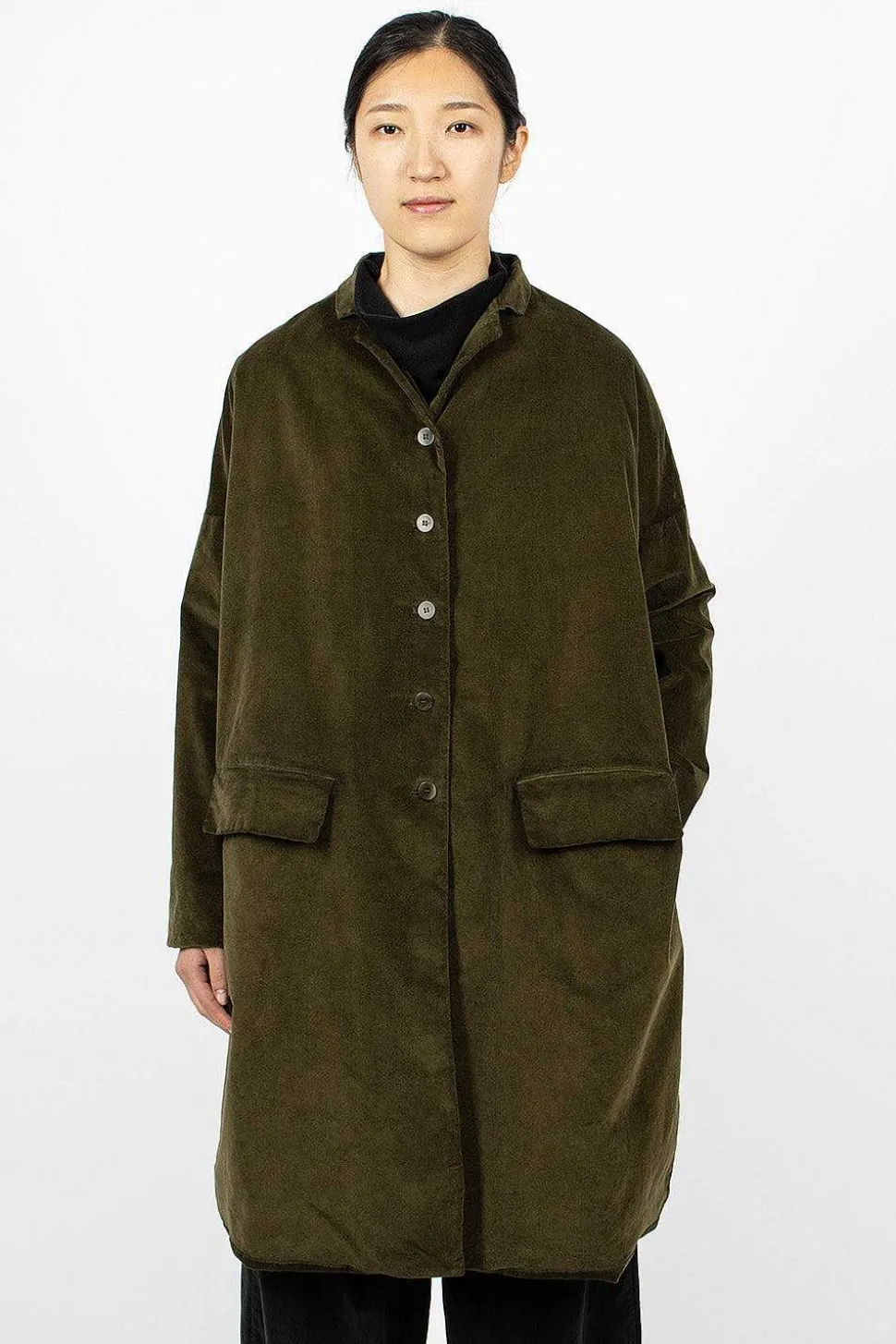45_29 Velvet Coat Olive
