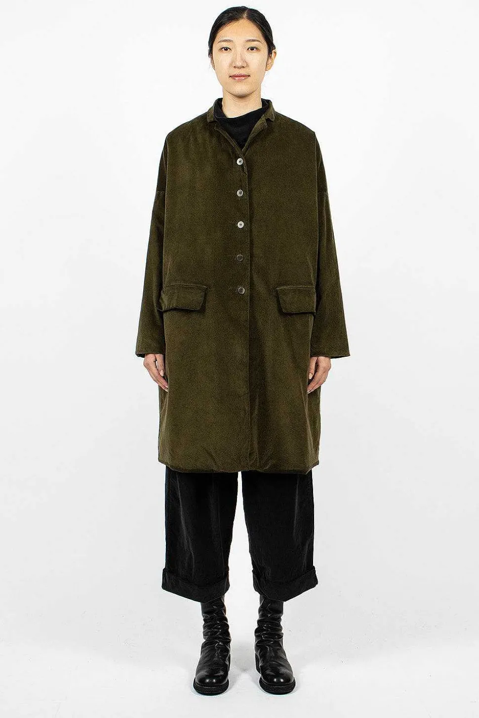 45_29 Velvet Coat Olive