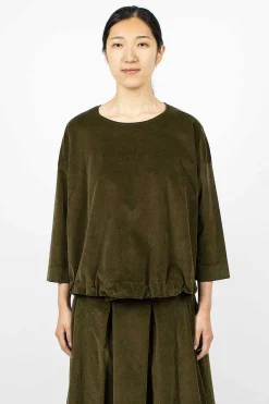 40_211 Velvet Jumper Olive