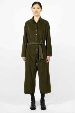 60_03 Velvet Jumpsuit Olive