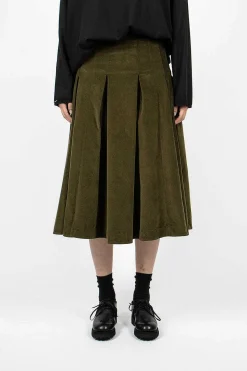 3293 Velvet Skirt Olive
