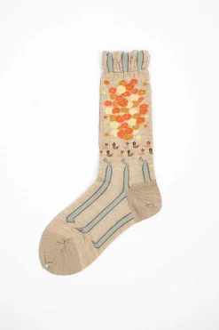 Am-771 A Fine Day Socks Beige