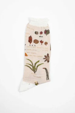 Am-773 Botanical Xv Socks Ivory