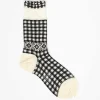 Am-759 Checkered Socks Black