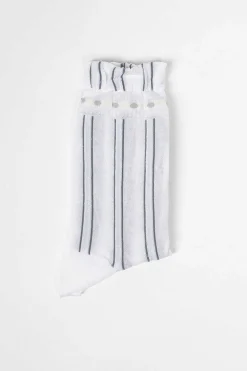 Am-767 Stripe Socks White