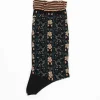 Am-774 Wall Flower Socks Black