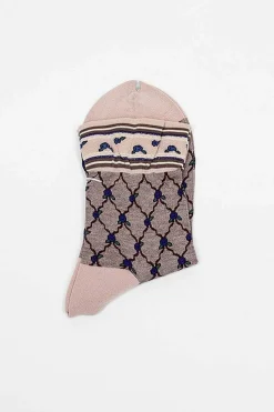 Am-749 Wallpaper Socks Pink