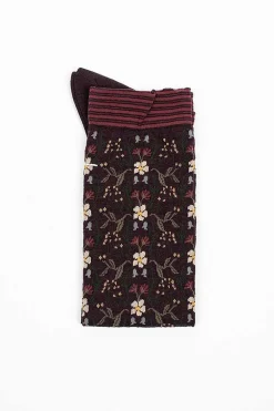 Am-774Hs Wall Flower Socks Wine