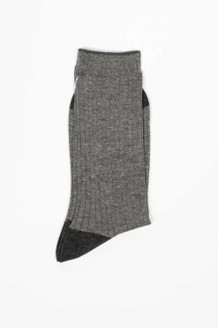 Anp-121 Rib Socks Grey