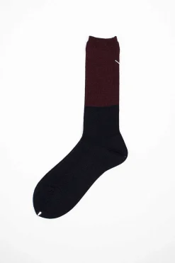 Anp-92K Two Tone Rib Socks Navy