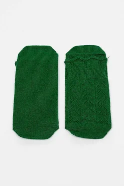 Au-55 Woven Ankle Socks Green