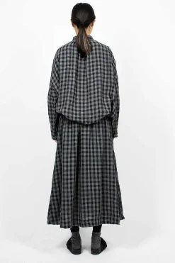 Azumadaki Linen Gingham Skirt