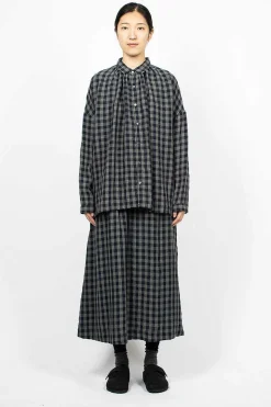 Azumadaki Linen Gingham Skirt