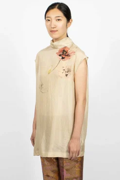 Back Button Shirt Ecru