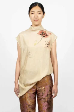 Back Button Shirt Ecru