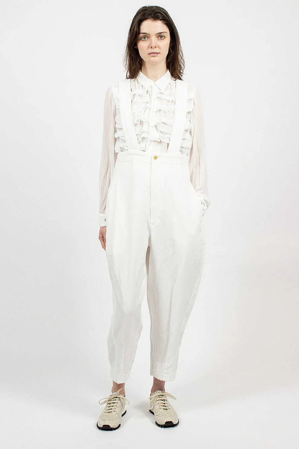 Balloon Brace Pant White