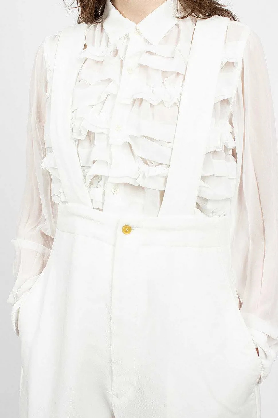 Balloon Brace Pant White