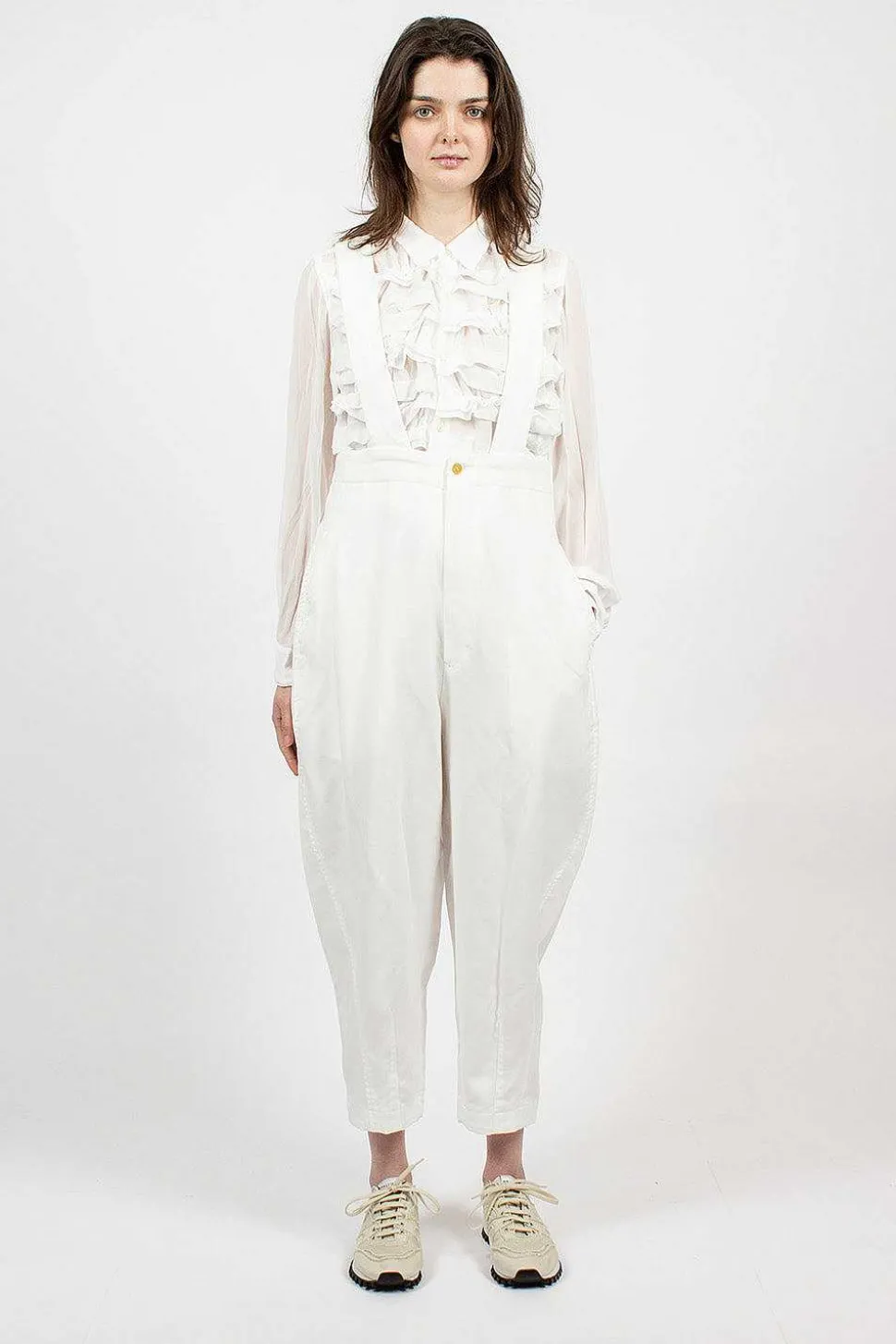 Balloon Brace Pant White