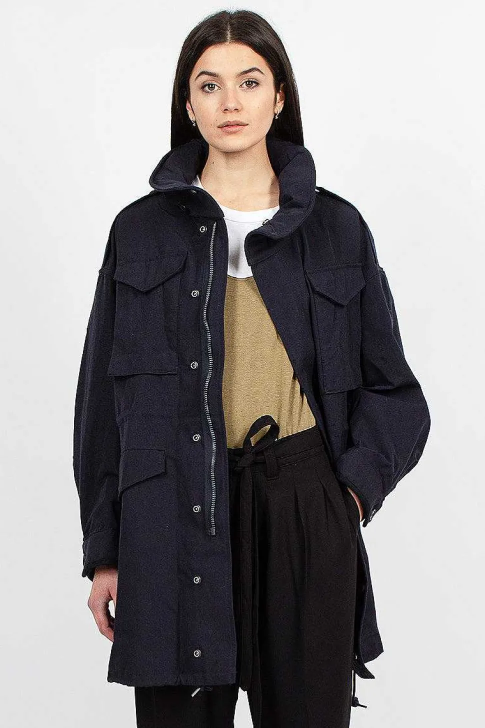 Bickle Gabardine Coat Navy