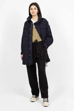 Bickle Gabardine Coat Navy