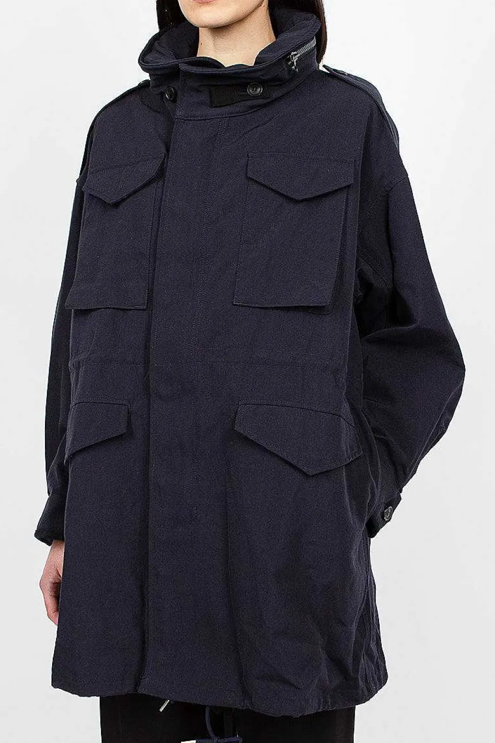 Bickle Gabardine Coat Navy