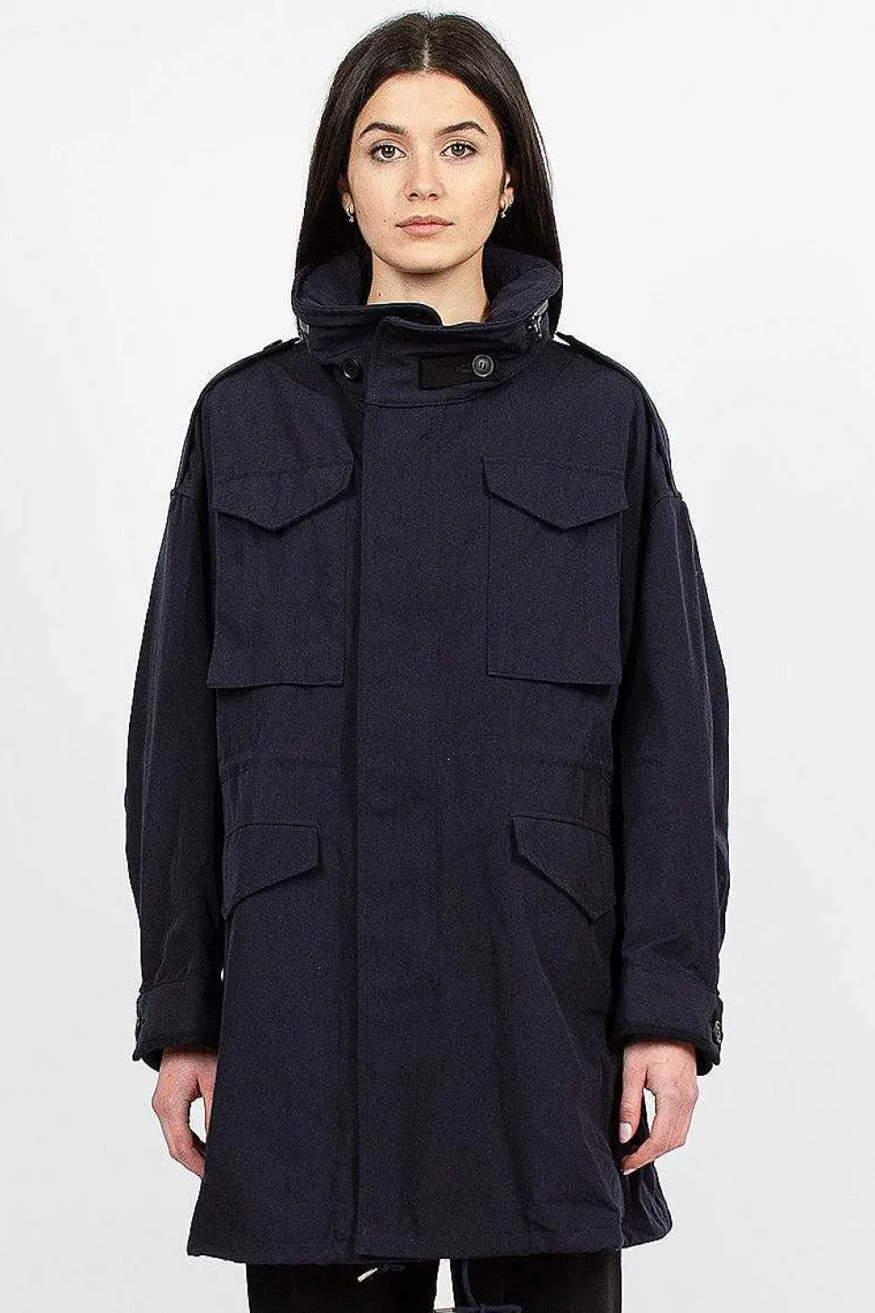 Bickle Gabardine Coat Navy