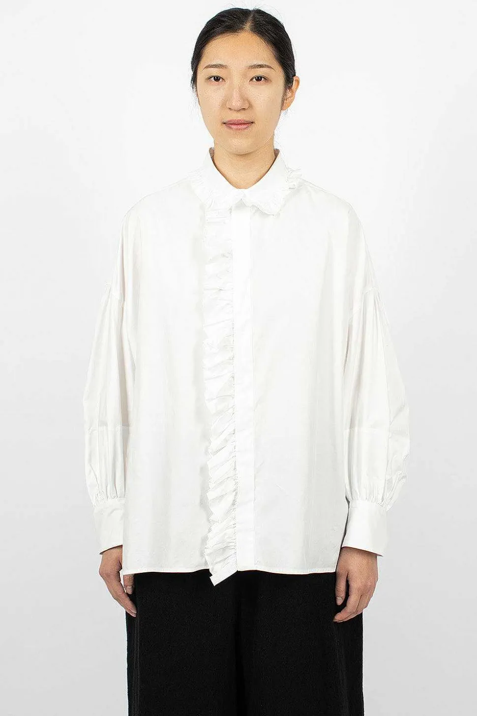 Bishop Sleeve Shirt White