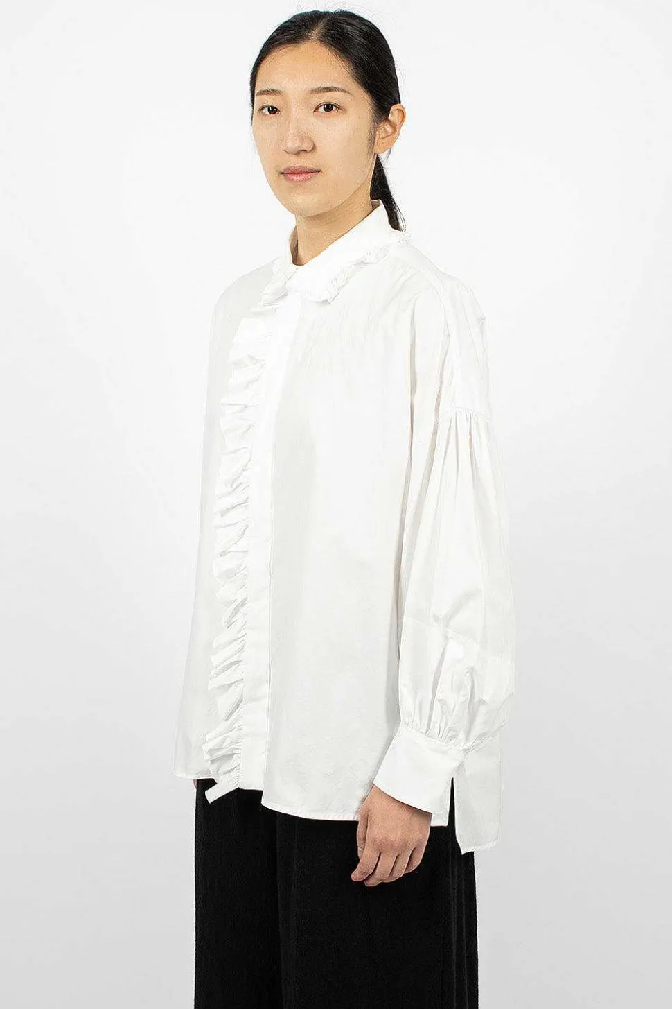 Bishop Sleeve Shirt White