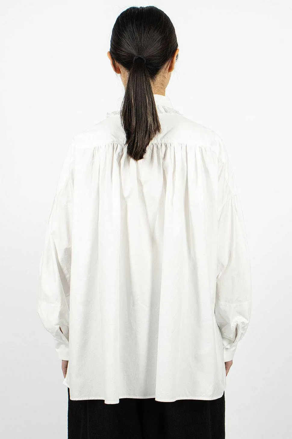 Bishop Sleeve Shirt White