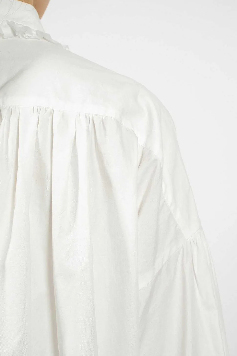 Bishop Sleeve Shirt White
