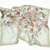 Bleached Floral Scarf Light Grey