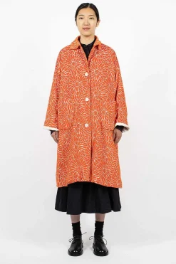 Blob Coat Orange Floral