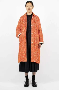 Blob Coat Orange Floral
