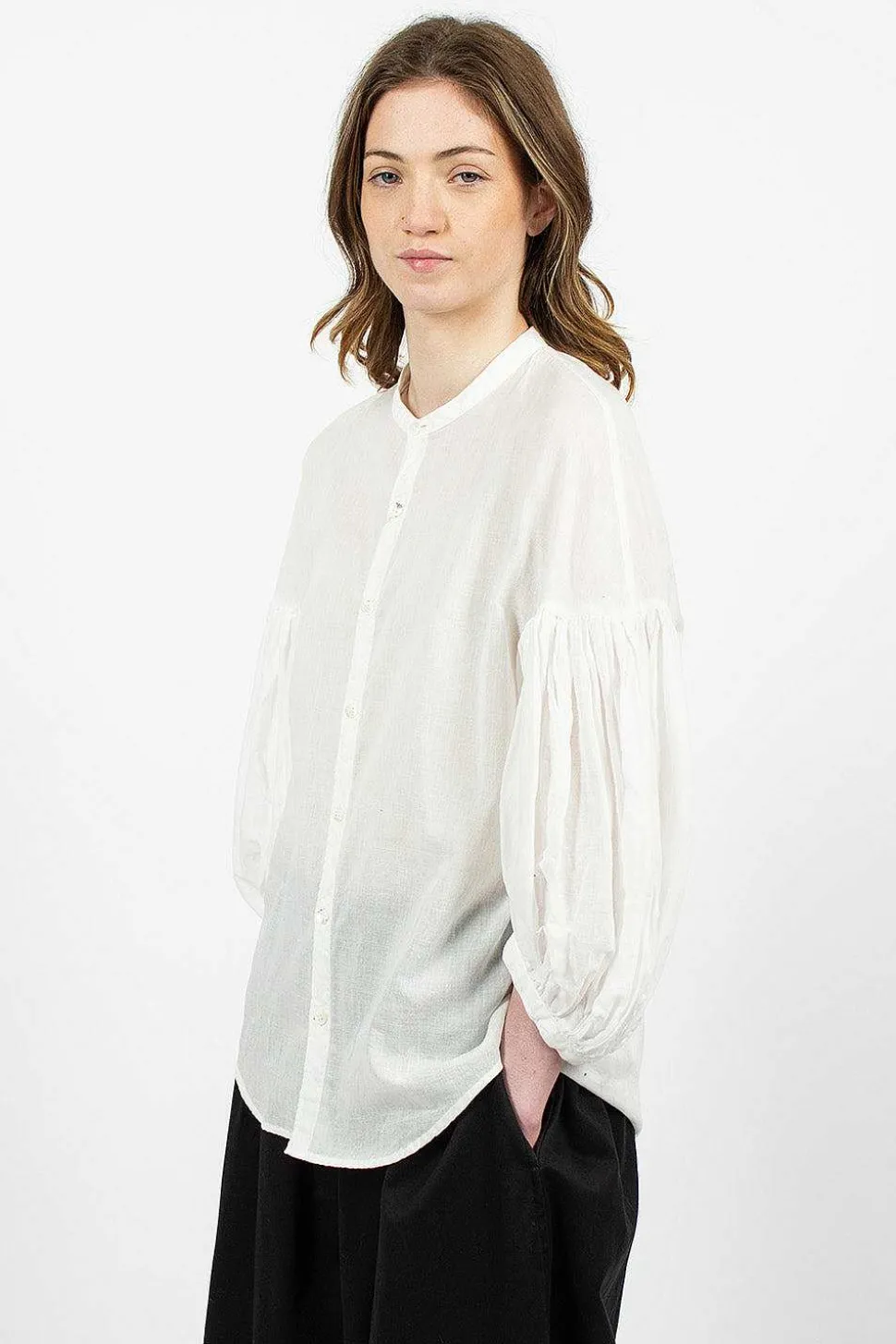 Bouffant Shirt White