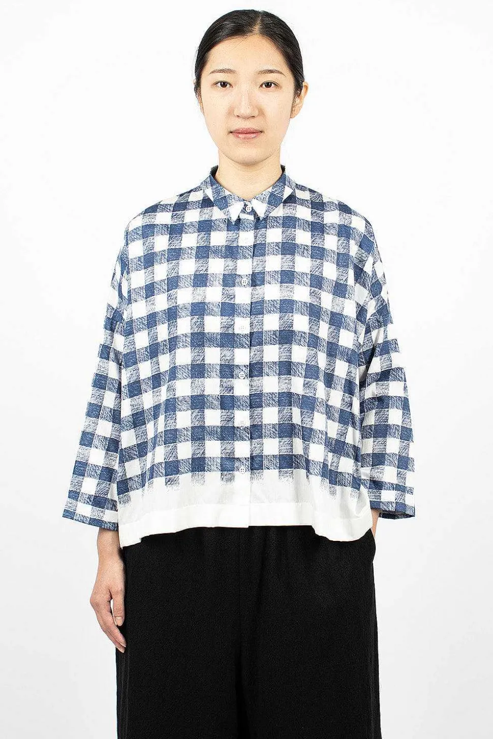 Brigitte Shirt Navy/White