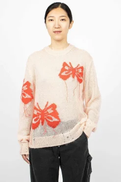 Butterfly Knit Jumper Pink