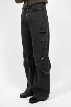 Cargo Trousers Washed Black