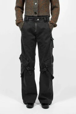 Cargo Trousers Washed Black