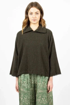 Cashmere Check Top Green/Tortoise