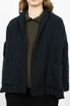 Cashmere Jacket Green Blue Check