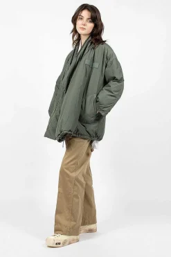Chamdo Garment Dyed Short Robe Olive