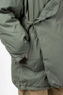 Chamdo Garment Dyed Short Robe Olive