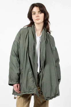 Chamdo Garment Dyed Short Robe Olive