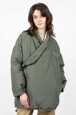 Chamdo Garment Dyed Short Robe Olive