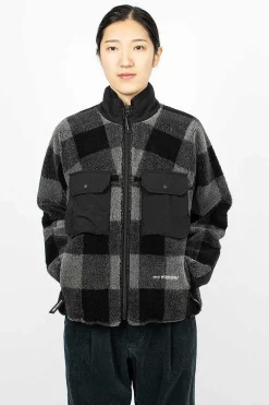 Check Boa Jacket Grey