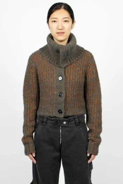 Chunky Cardigan Rust/Multi